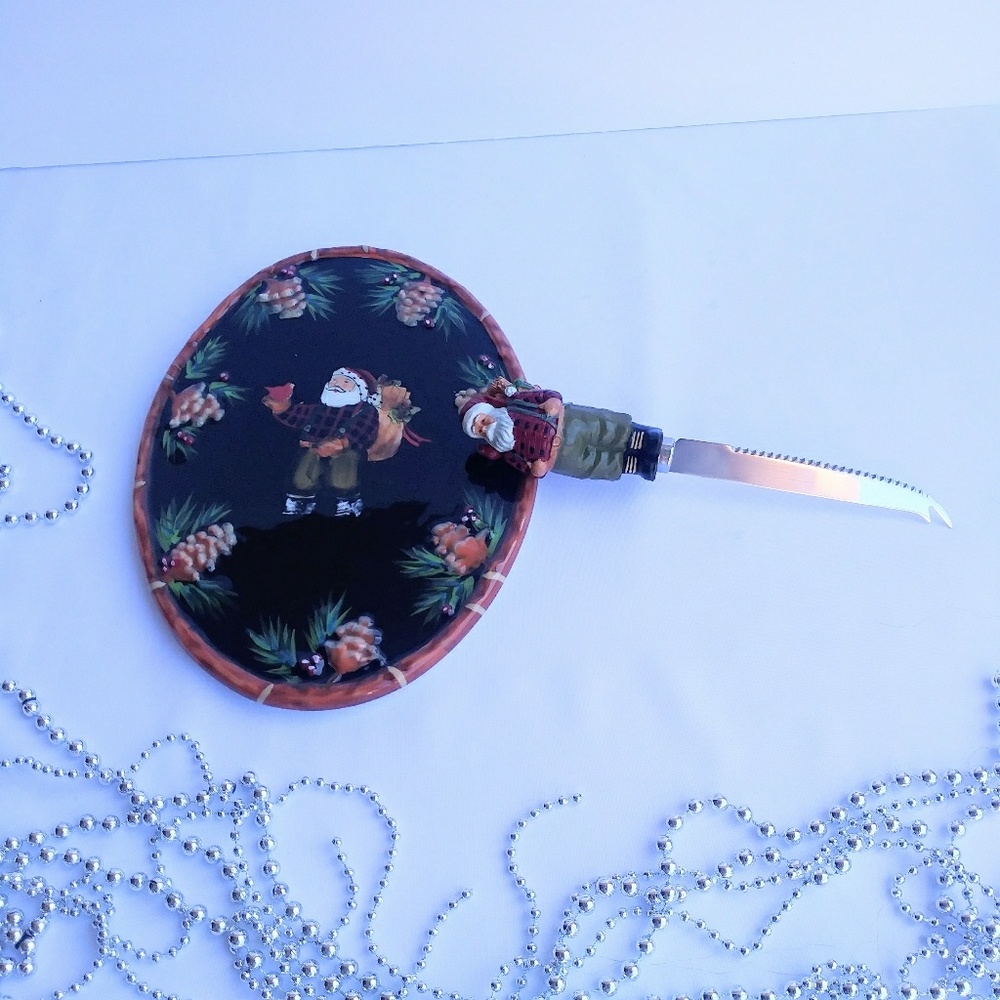 CHRISTMAS HOME COLLECTION CHEESE TRAY SET. - Picture 8 of 8